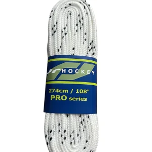 JR HOCKEY PRO SERIES Baumwoll-Schnürsenkel für Schlittschuhe 12 mm – Langlebige Hockey-Schnürsenkel