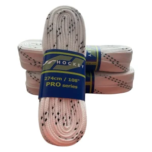 JR HOCKEY PRO SERIES Baumwoll-Schnürsenkel für Schlittschuhe 12 mm – Langlebige Hockey-Schnürsenkel